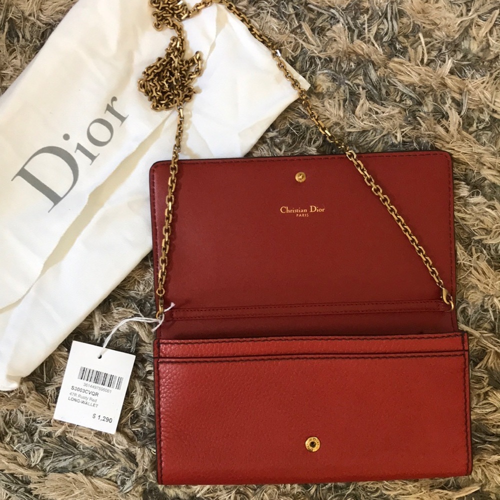 Dior WOC Long Wallet/purse - Rusty Red, Gold Hardware - Picture 4 of 7